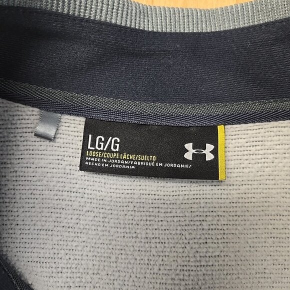 Under Armour Sweater Vest Mens Size Large Heathered Gray 1/4 Zip Storm Golf - Picture 6 of 8